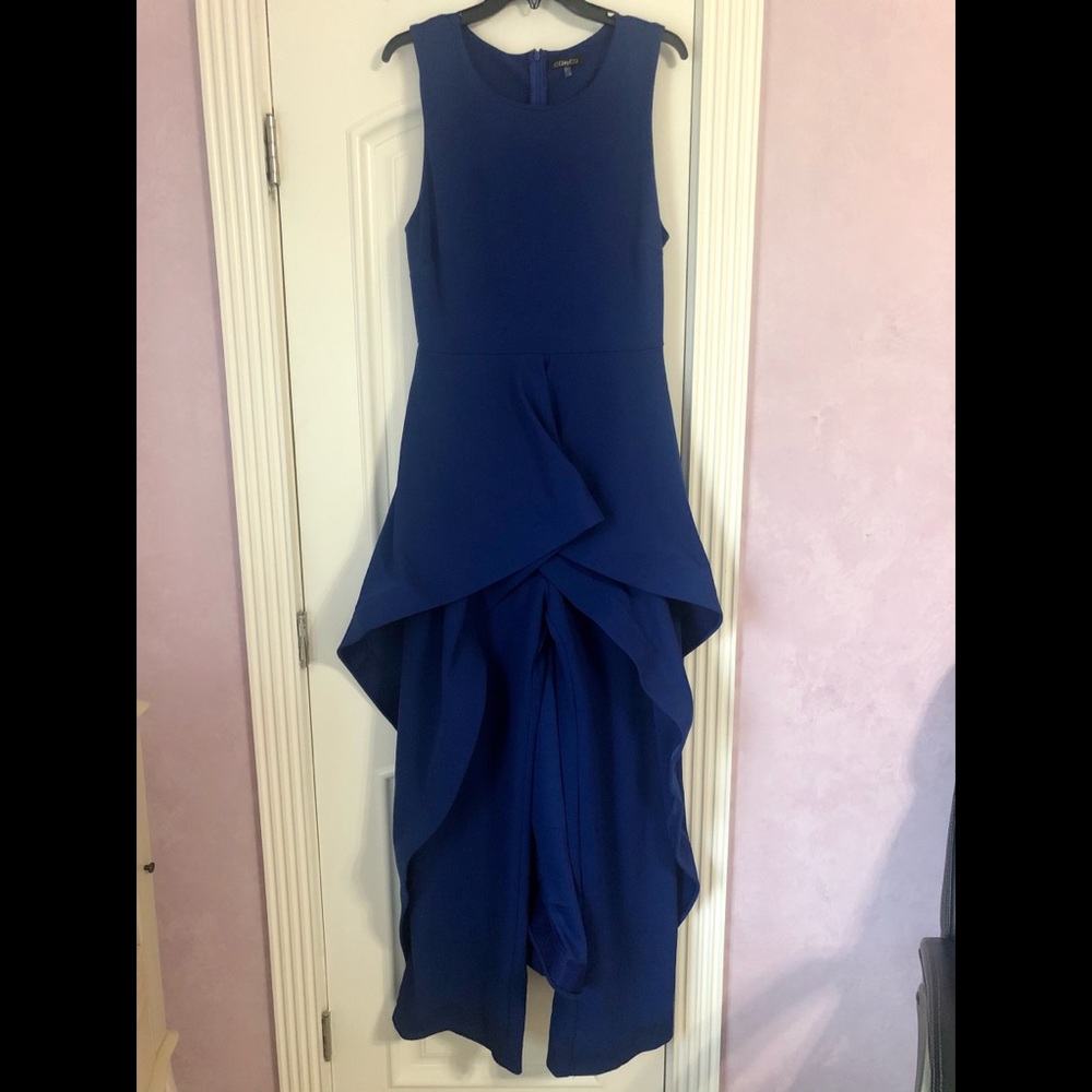 Blue Jumpsuit with Skirt